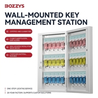 Armoire à clés en métal Bozzys Boîtes de gestion des clés 160 positions avec crochets multicouches pour la gestion d'usine/immobilière