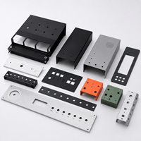 Interface audio, amplificateur, panneau frontal en métal aluminium, façade d'amplificateur, panneau arrière de haut-parleur, boîtier, châssis