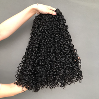 Extension de Cheveux Bouclés Pixie Non Traités Doublement Tirés 100% Cheveux Humains Vierges Vietnamiens Extension de Trame Cheveux Bruts Fournisseur