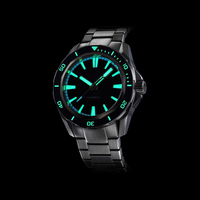 Oem-reloj de buceo automático, personalizado, 316l, esfera de acero inoxidable, 20ATM
