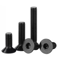 M1.6 M2 M2.5 M3 M4 M5 M6 304 Edelstahl Schwarz Güteklasse 10.9 Sechskant-Innensechskantschraube mit Senkkopf