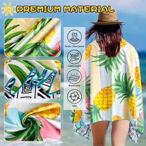 Serviette de plage en microfibre avec logo personnalisé, séchage rapide, double face, sans sable, adaptée à toutes les saisons, pour adultes - Product Image 3