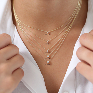 CANNER Collier ras du cou court en argent sterling S925 avec pendentif zircon 2/3/4mm, style simple et tendance - Product Image 4