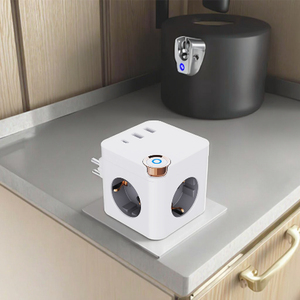 Cube Power Socket With 2 USB Type-c <b>Fast</b> <b>Charging</b> Multi-Hole <b>Charging</b> Portable Power Strip EU Standard Power Socket - Product Image 1