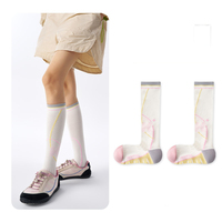 Chaussettes de VTT à compression personnalisées avec emballage de marque privée, unisexes, pour hommes et femmes, chaussettes de sport à hauteur mi-mollet