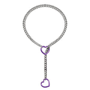 Collar con Colgante de Corazón Hueco Multicolor y Multitamaño, Joyería Unisex de Acero Inoxidable Estilo Punk Minimalista, Gran Venta - Product Image 5