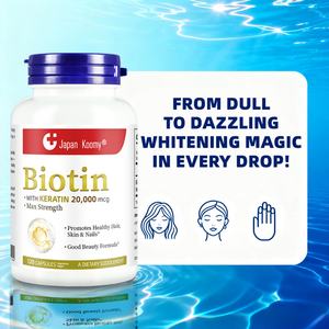 Suplemento de Biotina con Etiqueta Personalizada 20000mcg, Favorece el Crecimiento del Cabello, Cápsulas de Biotina y Queratina para Mujeres - Product Image 2