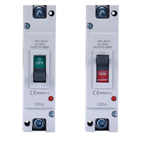 Disjoncteur à boîtier moulé DC 250V MCCB 32A-250A 50kA IP20, unité de déclenchement thermique-magnétique, contact industriel argenté, 1 pôle