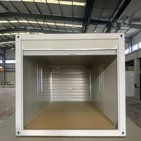 Maison mobile de conteneur de boîte de garage de voiture en acier préfabriquée portative moderne avec la porte de volet de roulement pour des entrepôts