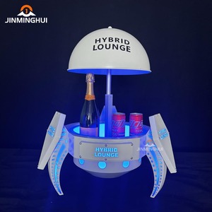 Robot LED con logotipo personalizado más vendido, presentador <span class=keywords><strong>de</strong></span> vino, elevador eléctrico, cubo <span class=keywords><strong>de</strong></span> <span class=keywords><strong>hielo</strong></span> <span class=keywords><strong>de</strong></span> Metal para club nocturno, servicio VIP, pantalla <span class=keywords><strong>de</strong></span> fiesta, sin MOQ - Product Image 2