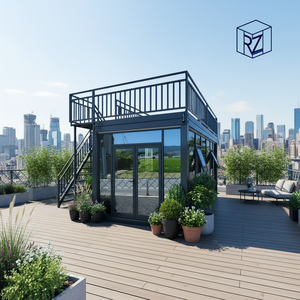 Unité de conteneur social préfabriquée <span class=keywords><strong>rapide</strong></span> à assembler, conception modulaire en acier léger et déplaçable pour bureaux, hôtels, centres commerciaux Ray-Zen - Product Image 1