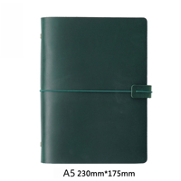 Cuaderno de Cuero Genuino Cosido a Mano Shuangluo A7 NAG19 14x10.5cm 96 Hojas Sin Impresión, Regalo Nostálgico de Viaje