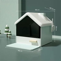 Bac à litière pour chat automatique en plastique anti-odeur et anti-déversement, en forme de maison, entièrement fermé, durable, avec pelle anti-accroc, toutes tailles