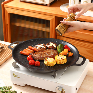 Padelle per barbecue antiaderente in ghisa coreana per esterni con piastra per griglia per cucinare friggere e grigliare - Product Image 5