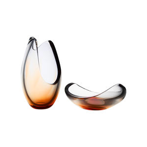 Jarrón de cristal ámbar con degradado de lujo nórdico y frutero con artesanía de corte artístico <span class=keywords><strong>para</strong></span> centro de mesa <span class=keywords><strong>para</strong></span> fiestas - Product Image 4