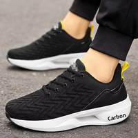 Zapatillas Deportivas para Hombre con Placa de Carbono, Transpirables, Tejido Elástico, Amortiguación de Impactos, Estilo Casual para Correr