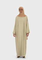 Abaya MERRACHI pour femme, ensemble deux pièces, abaya ouverte et robe intérieure, aspect élégant et luxueux, très demandée