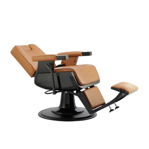 Sillón de <span class=keywords><strong>Barber</strong></span>ía Clásico Blanco Vintage, Mueble de <span class=keywords><strong>Barber</strong></span>ía Resistente para Hombres - Product Image 4