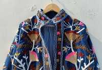 Veste bomber bohème en velours brodé Suzani, faite à la main, vêtement d'extérieur artisanal pour l'hiver, unisexe, mode ethnique, doublure en coton respirante
