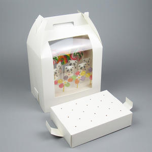 Caja de Paletas de Papel Artesanal para Dulces, con Asa, Laminación Mate, Relieve, Recubrimiento UV, Color Personalizado para Alimentos para Bebés - Product Image 1