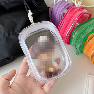 Clear Display Figure <b>Bag</b> clear Pouch Keychain <b>Transparent</b> Blind Case PVC Doll Zipper <b>Makeup</b> Lipstick <b>Bag</b> Mini Pouches Keychain - Product Image 4