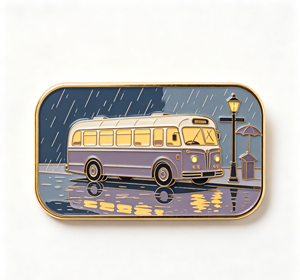 Imán de nevera de metal esmaltado personalizado, autobús de dos pisos, pintura colorida, recuerdo, imán de nevera para regalo turístico - Product Image 1