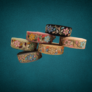 Dentelle brodée florale colorée - Product Image 1