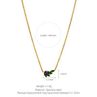 Collar con Colgante de Flor de Cinco Pétalos y Mariposa con Circonita, Chapado en Oro de 14k y 18k, de Acero Inoxidable 316L, Personalizado y Moderno, para Mujer