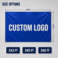 Drapeaux nationaux personnalisés 3x5 en polyester pour événements sportifs (football, soccer, championnats) avec logo des fabricants pour tous les pays du monde
