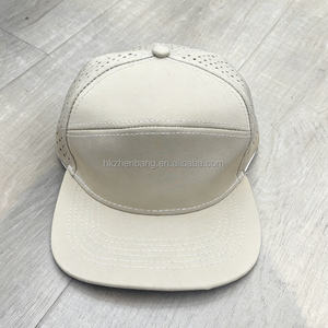 Casquette sportive ZZB en nylon 7 panneaux à bord plat, perforée au laser, respirante, imperméable et à séchage rapide, avec ventilation par corde – Vente en gros personnalisée - Product Image 6