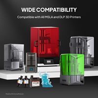 Resin ELEGOO Mirip ABS 3.0 Abu-abu 1kg Kekuatan & Presisi Tinggi, Viskositas Rendah Fotopolimer UV-Curing untuk Printer 3D MSLA DLP LCD