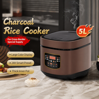 Autocuiseur Électrique Intelligent 5L pour Usage Domestique, Boîtier en Plastique Isolant, Programmation de Cuisson, Écran LCD, Cuisson Automatique, Idéal pour les Gâteaux