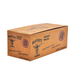 Environmentally Friendly 5FT 1MM <strong>Hemp</strong> <strong>Wick</strong> Dipped in Beeswax with Custom Label for Smoking-Candles &amp; Fragrance Accessory - Product Image 6