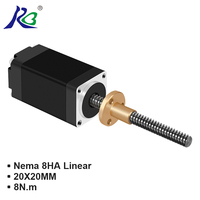 RB Nema 8 Motor Stepper Slider Linear dengan Motor Stepper pembuka gerbang geser Nema8 penggerak Motor Stepper untuk mesin Router