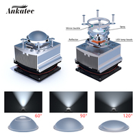 Kit de lentilles optiques LED COB 44 mm, lentille collimateur 60/90/120 degrés, support fixe pour puces LED haute puissance 20W-100W >90%