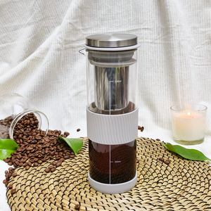 Carafe à café moderne et élégante en verre borosilicate transparent de grande capacité avec <span class=keywords><strong>filtre</strong></span> à extraction pour latte - Product Image 5