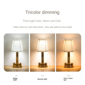 Lampe de bureau LED à intensité variable rechargeable par USB dorée ampoule E14 à fonction flexible pour la lecture salon chambre chevet Restaurant Bar - Product Image 2