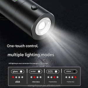 ค้อนนิรภัยสำหรับรถยนต์แบบพกพาขนาดเล็กสีดำพร้อมฐานเก็บของเครื่องตัดกระจกหน้าต่างและเข็มขัดนิรภัยแบบ4 in 1พร้อมหมายเลขไฟฉาย - Product Image 5