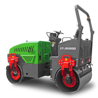 Compacteur routier mini de 3 tonnes, largeur de tambour en acier de 1200 mm, certifié CE, machine de compactage de sol et d'asphalte