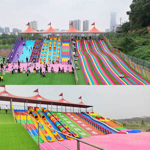 Énorme équipement amusement patinage à roulettes extérieur arc-en-ciel toboggan rouleaux toboggan avec parc de cercle de ski - Product Image 2