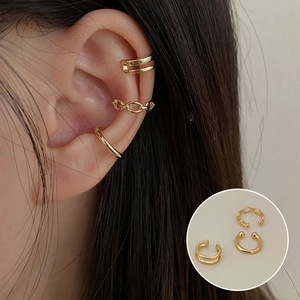 Boucles d'oreilles à Clip pour femmes, nouvelle collection de bijoux en or, sans Piercing, manchette - Product Image 3