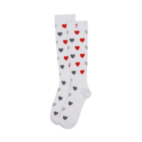 Chaussettes de compression pour la course à pied, chaussettes de sport hautes, chaussettes de compression personnalisées avec logo, motif cœur
