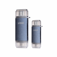 Lector de Tarjetas SD de Doble Cabezal USB 3.0 de Alta Velocidad en Oferta, con Velocidad de Lectura de 300 MB/s, Certificado OTG ROHS para Teléfono Móvil y Portátil