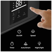 Nouvel Arrivage Humidificateur à Vapeur 6L à Remplissage par le Haut, Diffuseur d'Air avec Écran Tactile LCD, Veilleuse et Mode Sommeil pour Salon