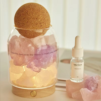 Diffuseur d'huiles essentielles en pierre de cristal sans flamme, longue durée, pour aromathérapie d'intérieur, ornement décoratif, cadeau parfumé