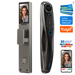 HanDaily Video Monitoreo Intercomunicador 3D Reconocimiento facial Tuya Smart Lock Contraseña Tarjeta Clave Desbloqueo Bloqueo digital Productos para el hogar inteligente - Product Image 1