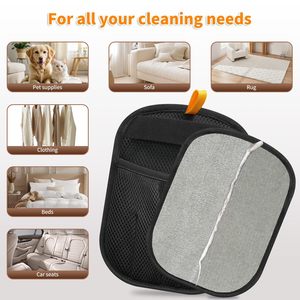 Gant de dépoussiérage pour animaux de compagnie Yingfeng, surface incurvée, tissu portable, pour chats à poils courts, éliminateur de poils - Product Image 3