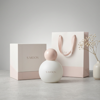Flacon de parfum en verre vide à bille ronde, design unique et personnalisé, 50ml/100ml, avec pulvérisateur de luxe et boîte