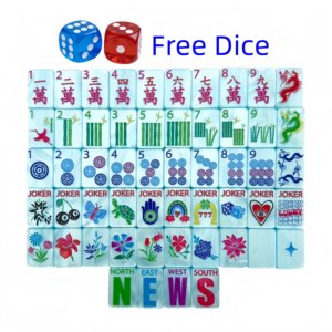 Jeu de Mahjong Américain Personnalisé Moderne de Luxe Écologique Résistant à l'Eau 160 Tuiles en Acrylique pour Jeu de Société Familial - Product Image 2