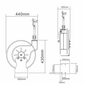 Enrouleur de tuyau rétractable en acier inoxydable 304 pour l'irrigation de jardin avec robinet de cuisine en laiton poli pour usage en cuisine - Product Image 2